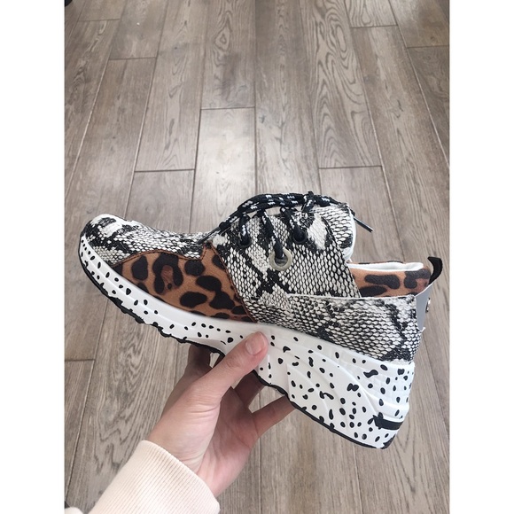 Mixed print leopard & snake sneakers - Picture 8 of 9